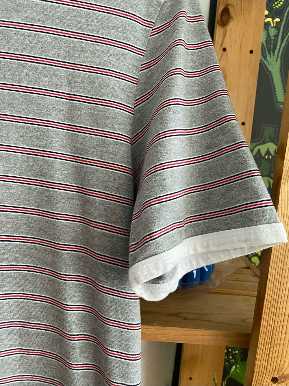 Thom Browne Striped Cotton-Jersey T-Shirt Gray Small - Picture 8 of 16